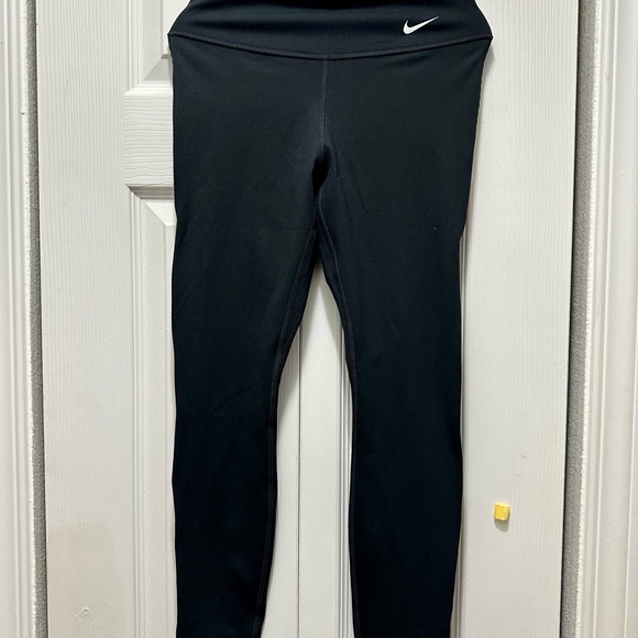 Nike Women's‎ Black Leggings with Multicolor Stripe - Picture 3 of 8
